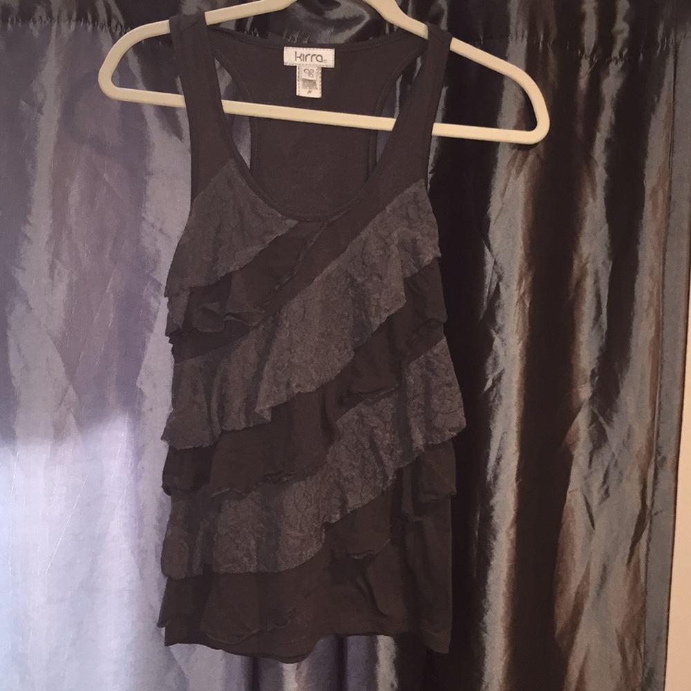 Kirra Fringed Lace Tank Top (Racerback)